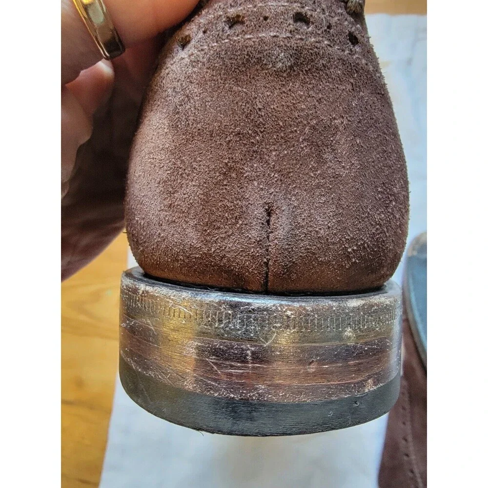 Aquatalia Men's Gavin Suede Monk-Strap‎ Loafer Color Brown Size 8.5M Italy